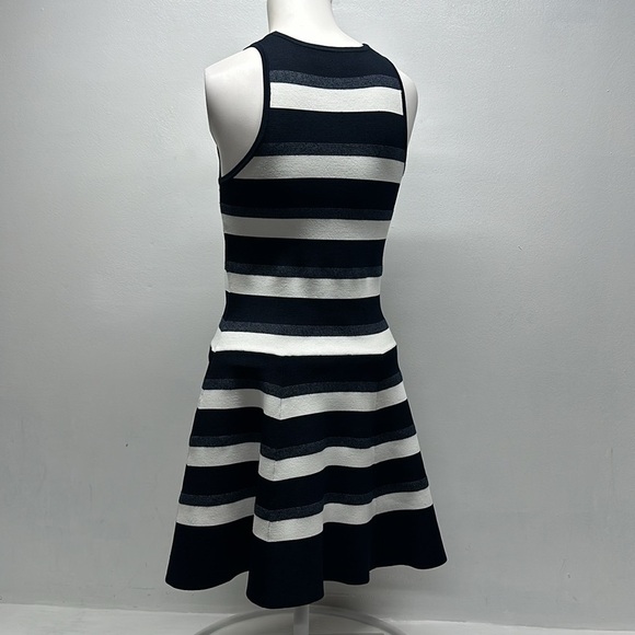 ALC Pippa Dress Knit Sleeveless Fit And Flare Mini Stripes Blue White Size XS - Picture 4 of 7
